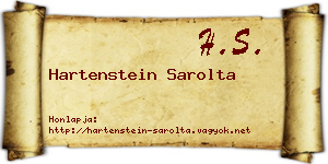 Hartenstein Sarolta névjegykártya