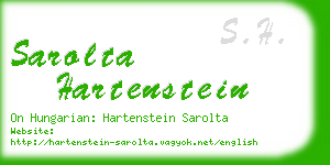 sarolta hartenstein business card